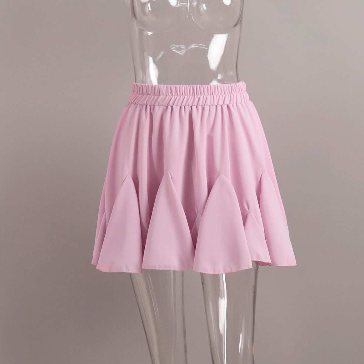 Splicing fungus edge short skirt European and American summer new Y2K street trend splicing mini pleated skirt