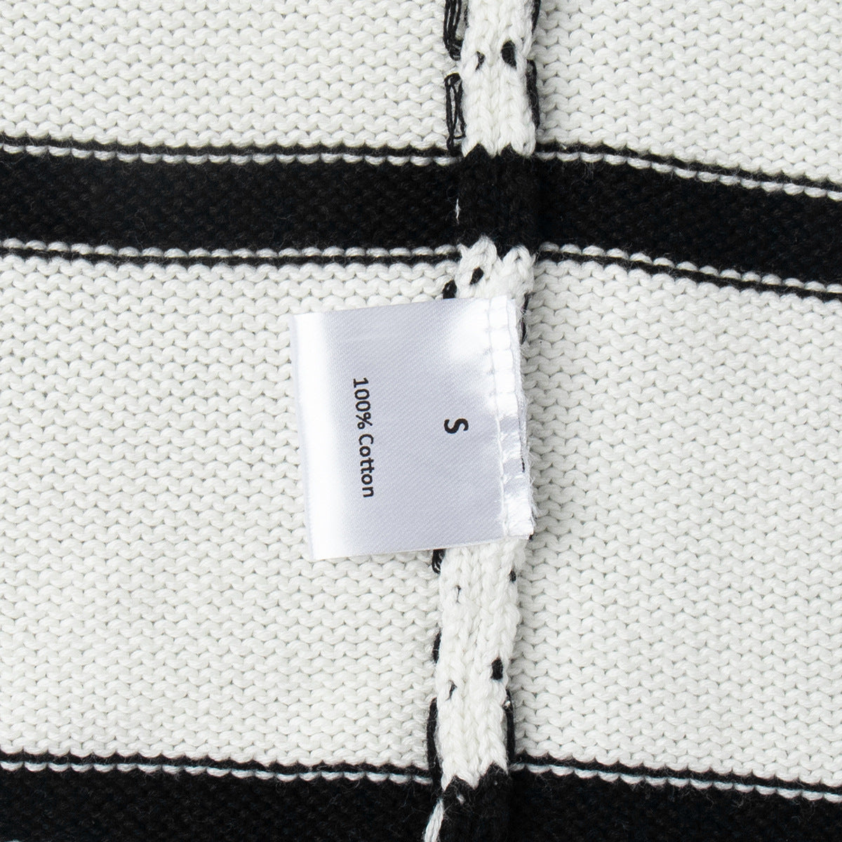 Striped knitted cardigan women's European, American autumn and winter new V-neck cardigan sweater pure cotton striped sweater women