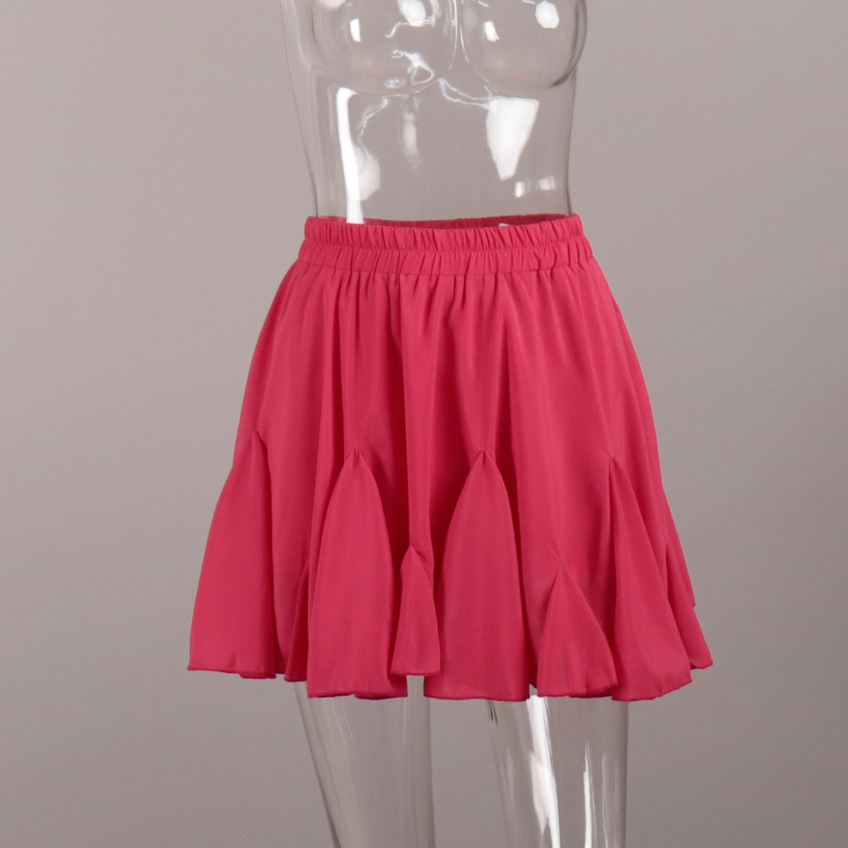 Splicing fungus edge short skirt European and American summer new Y2K street trend splicing mini pleated skirt