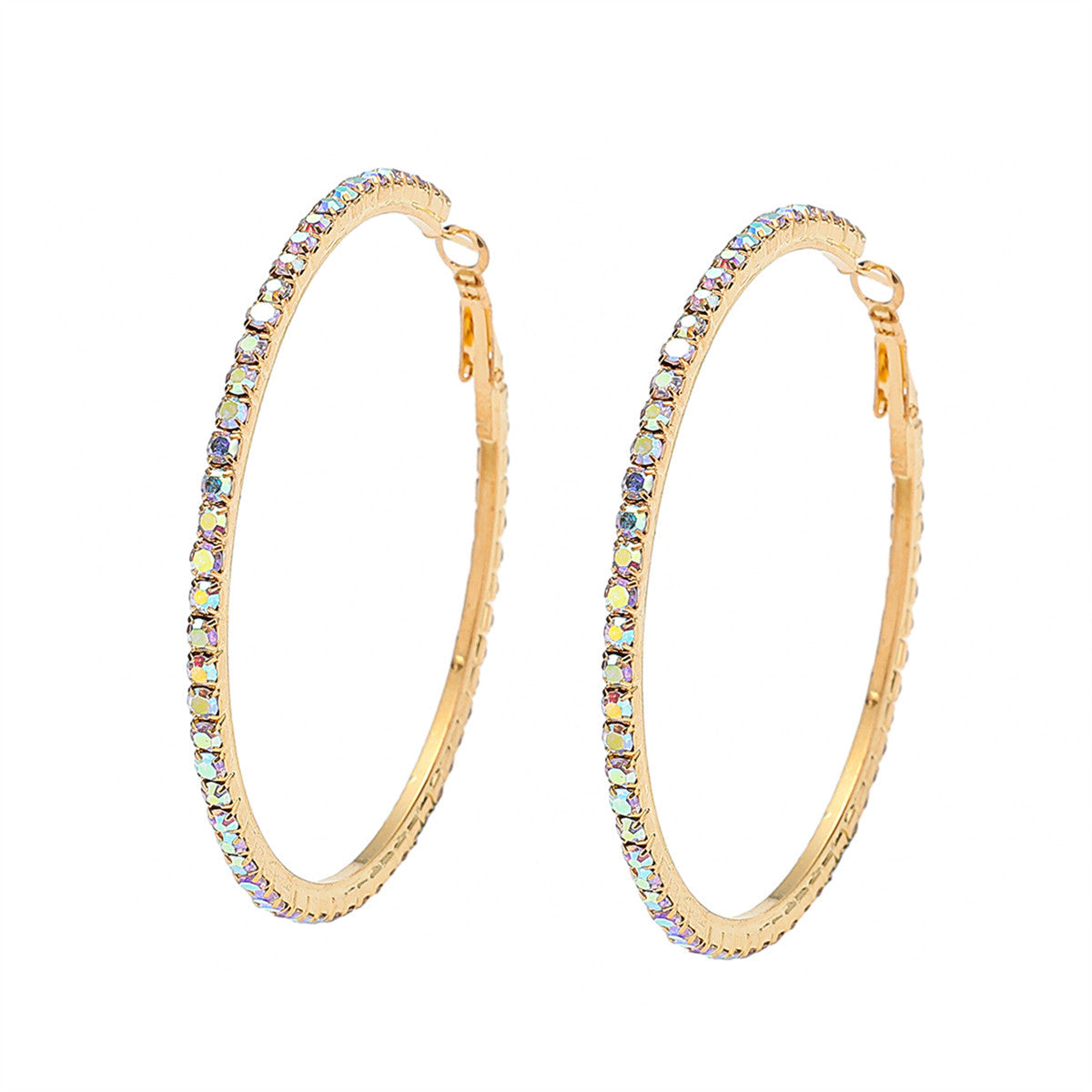 Europe and the United States hot selling personality exaggerated ear ring women simple fashion diamond big circle earrings earrings