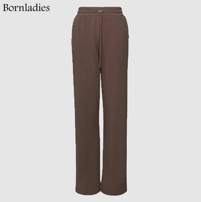 Zipper sweater set European and American autumn and winter fashion simple hoodie jacket + straight pants sweatpants suits