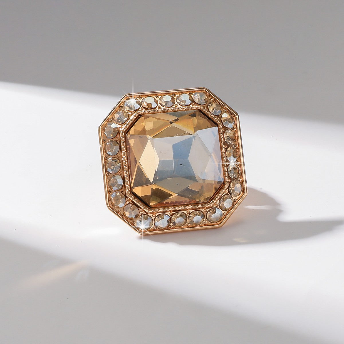 Spot ring Hollow niche rings Thick rectangular Korean light luxury high sense exaggerated high versatility