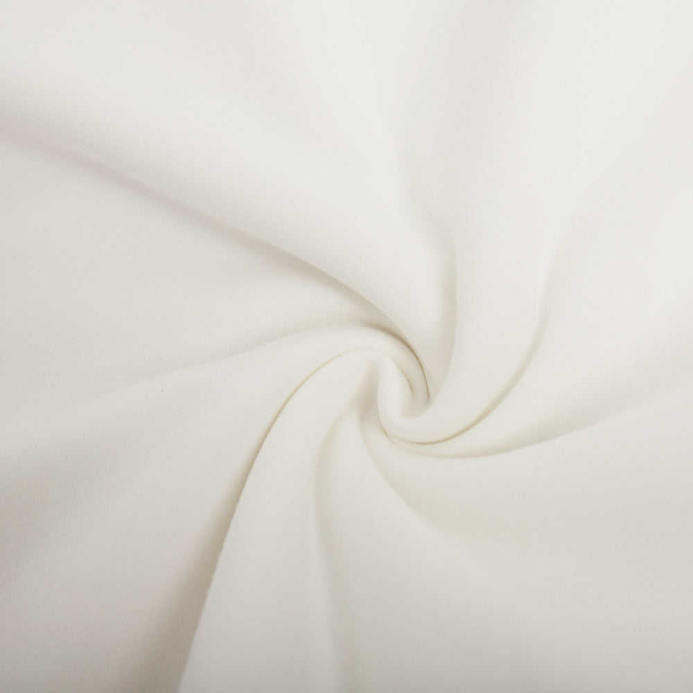 Solid color crew neck sweater European and American winter new women's fleece fleece fleece sweater casual crew neck sweater