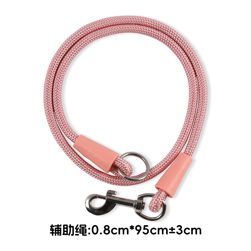 Dog leash, crossbody cloud bubble foam grip contrasting color P rope, puppy out pet walking dog rope