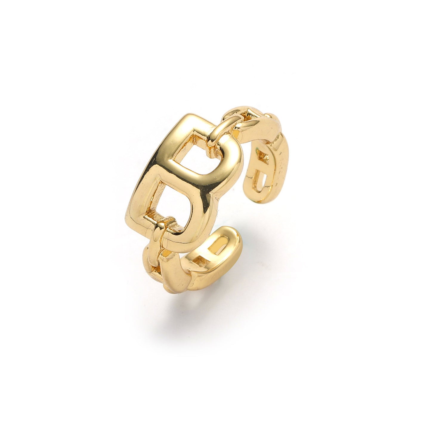 Design sense niche light luxury gold-plated irregular ring women's fashion light luxury simple versatile opening adjustable rings
