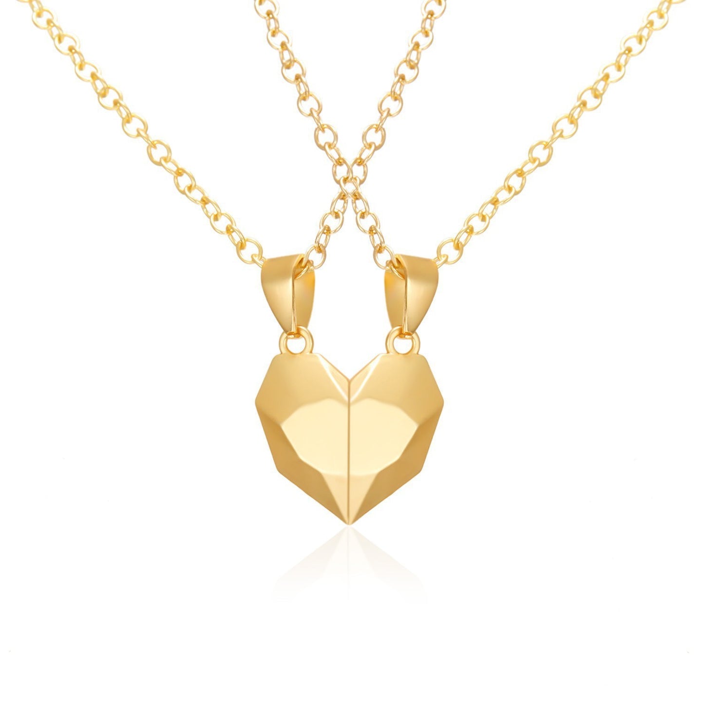 Dragon and Explosive Couple Love Item Magnet Necklace, Wishing Stone Pendant Heartbreak Clavicle Chain Heart Necklace