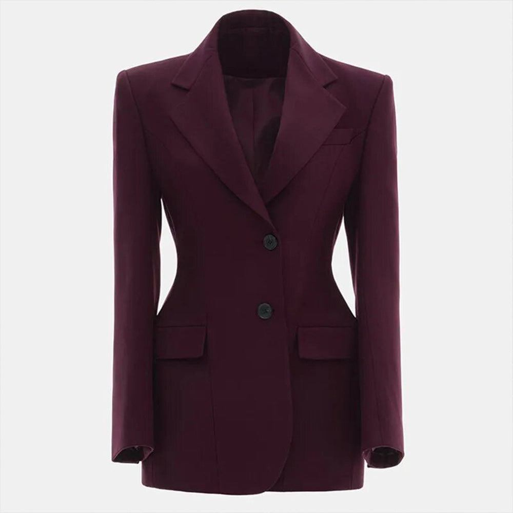 Slim suit women's spring V-neck waist thin suit advanced ins commuter blazer women suits