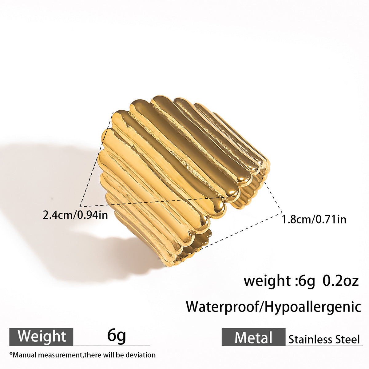 Malt stainless steel titanium steel non-fading rings ins adjustable opening design ring, European and American hand jewelry set