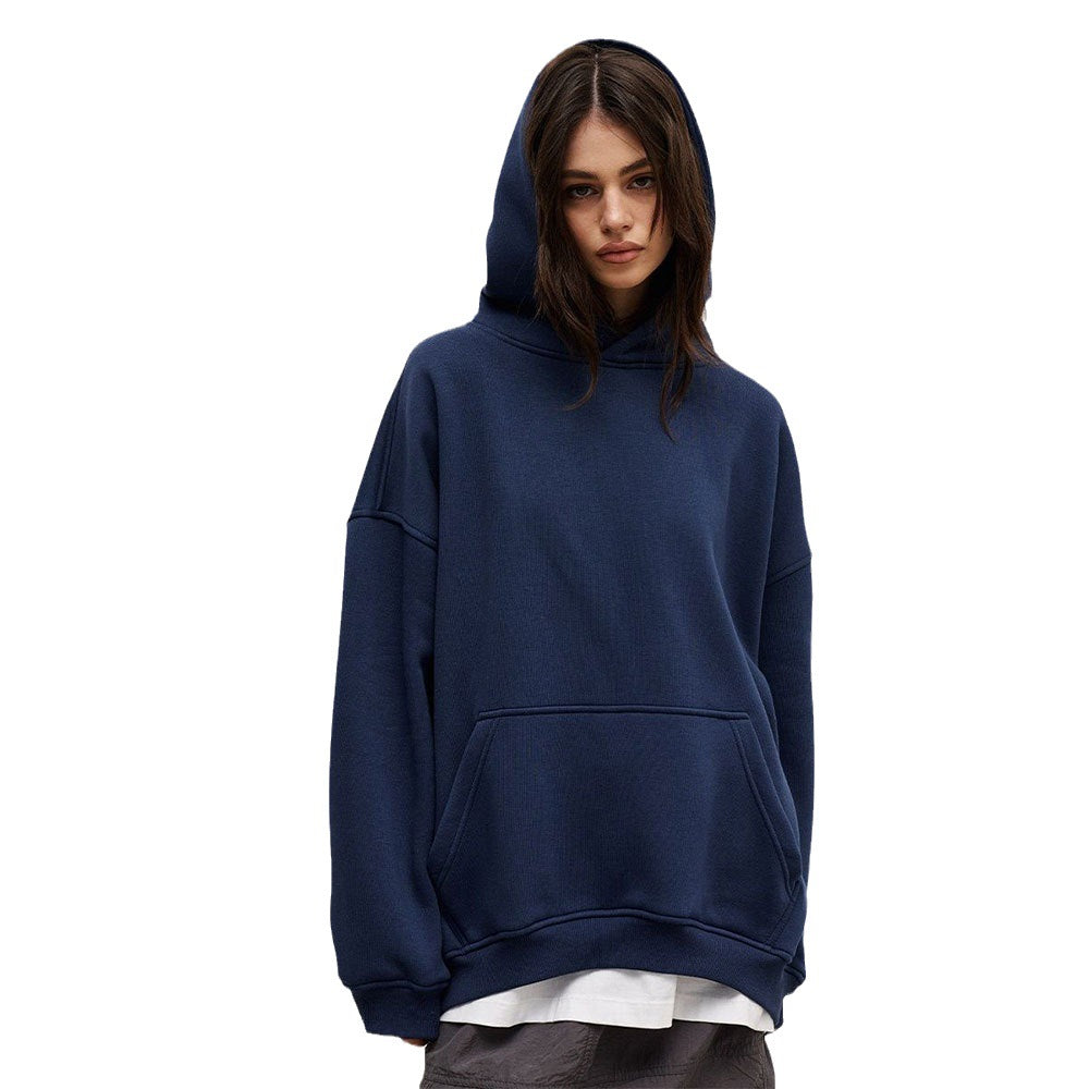 Hoodie European, American autumn and winter new street neutral wind fleece loose pocket hooded sweater