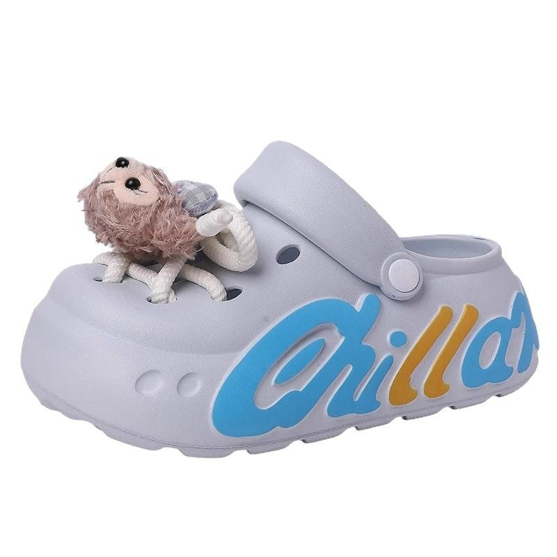 EVA women's hole shoes trendy ins popular summer fashion couple hole shoes go out at home two wear garden shoes slippers