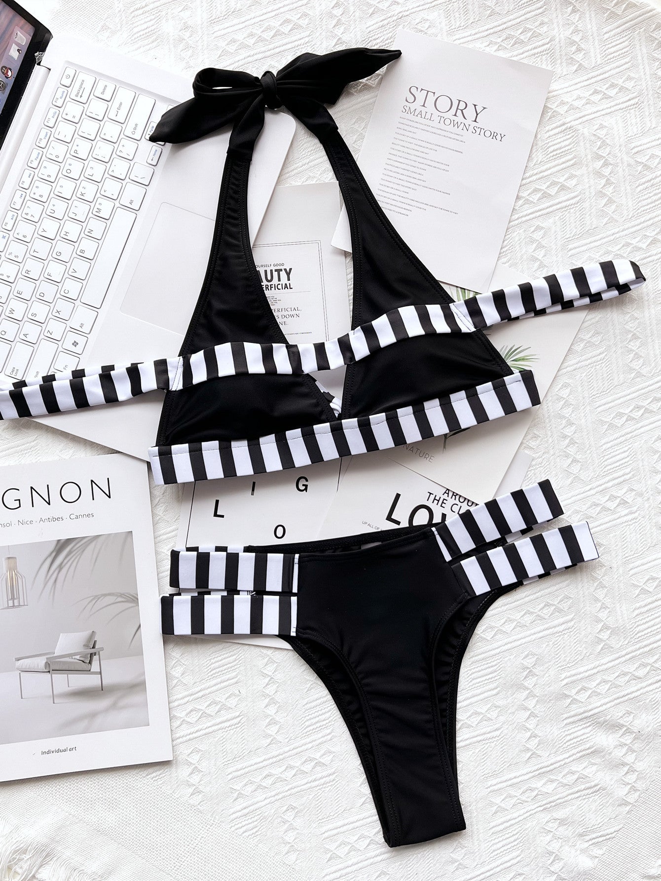 New single swimsuit bikini women's European and American swimsuit split bikini swimsuits