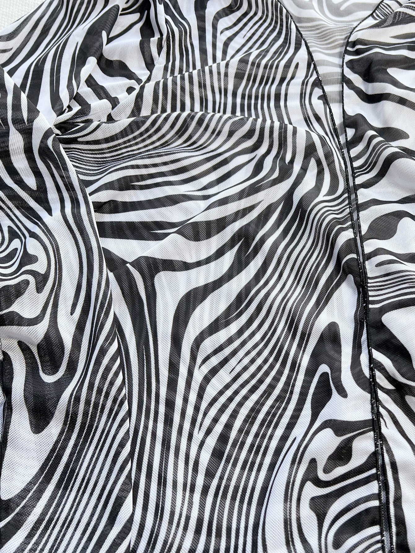 Three-piece single swimsuits bikini new swimsuit women's zebra pattern split swimsuit