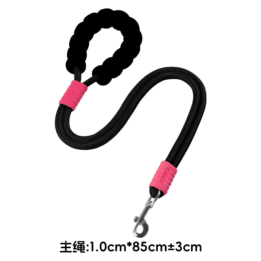 Dog leash, crossbody cloud bubble foam grip contrasting color P rope, puppy out pet walking dog rope