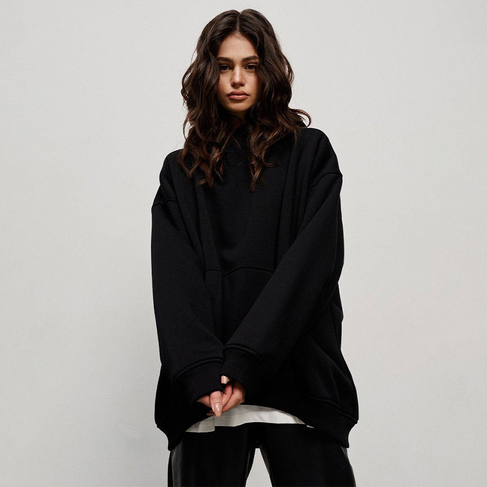 Hoodie European, American autumn and winter new street neutral wind fleece loose pocket hooded sweater