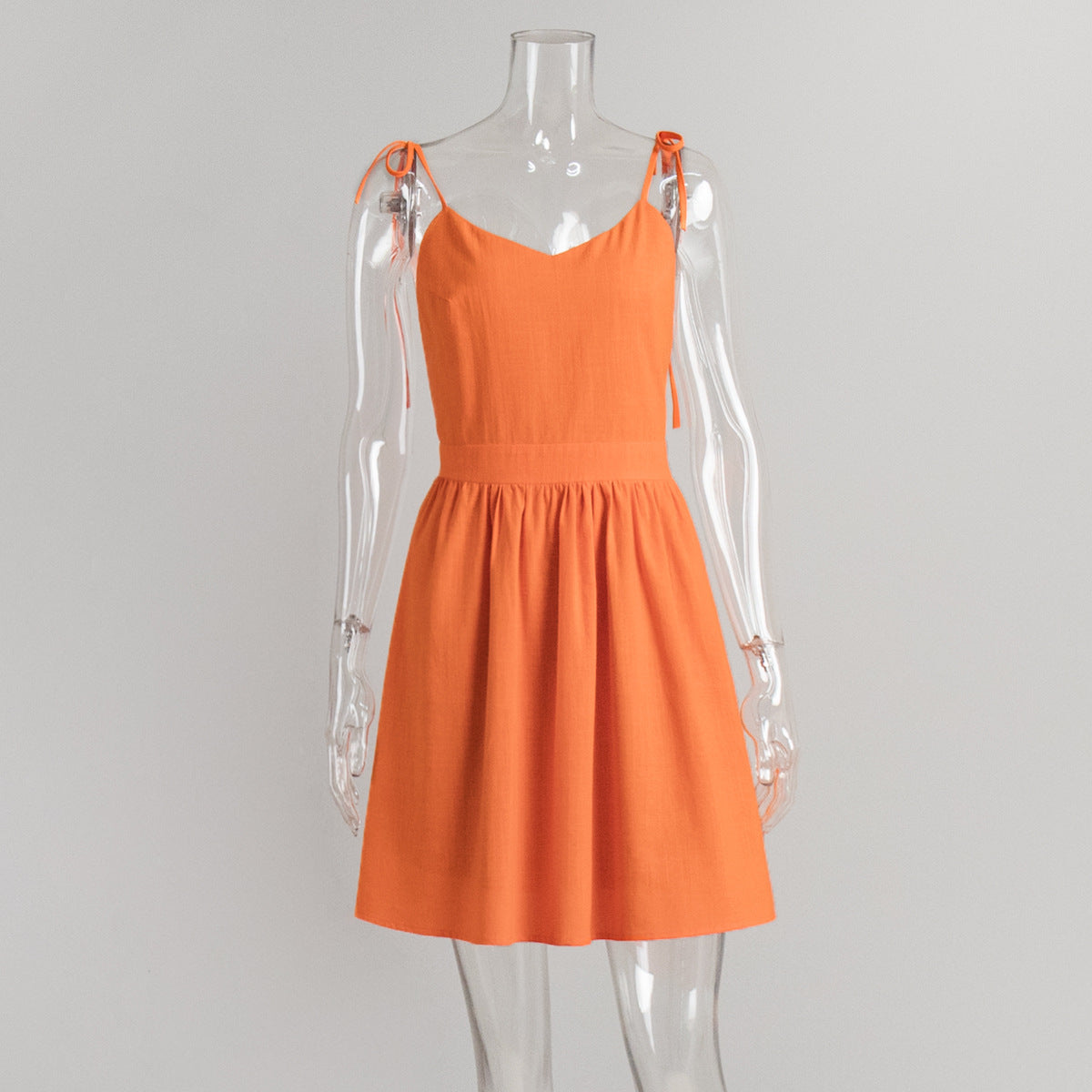 Cross-border pure cotton suspender halter high waist short dress European and American spring and summer new fashion strap short skirt women