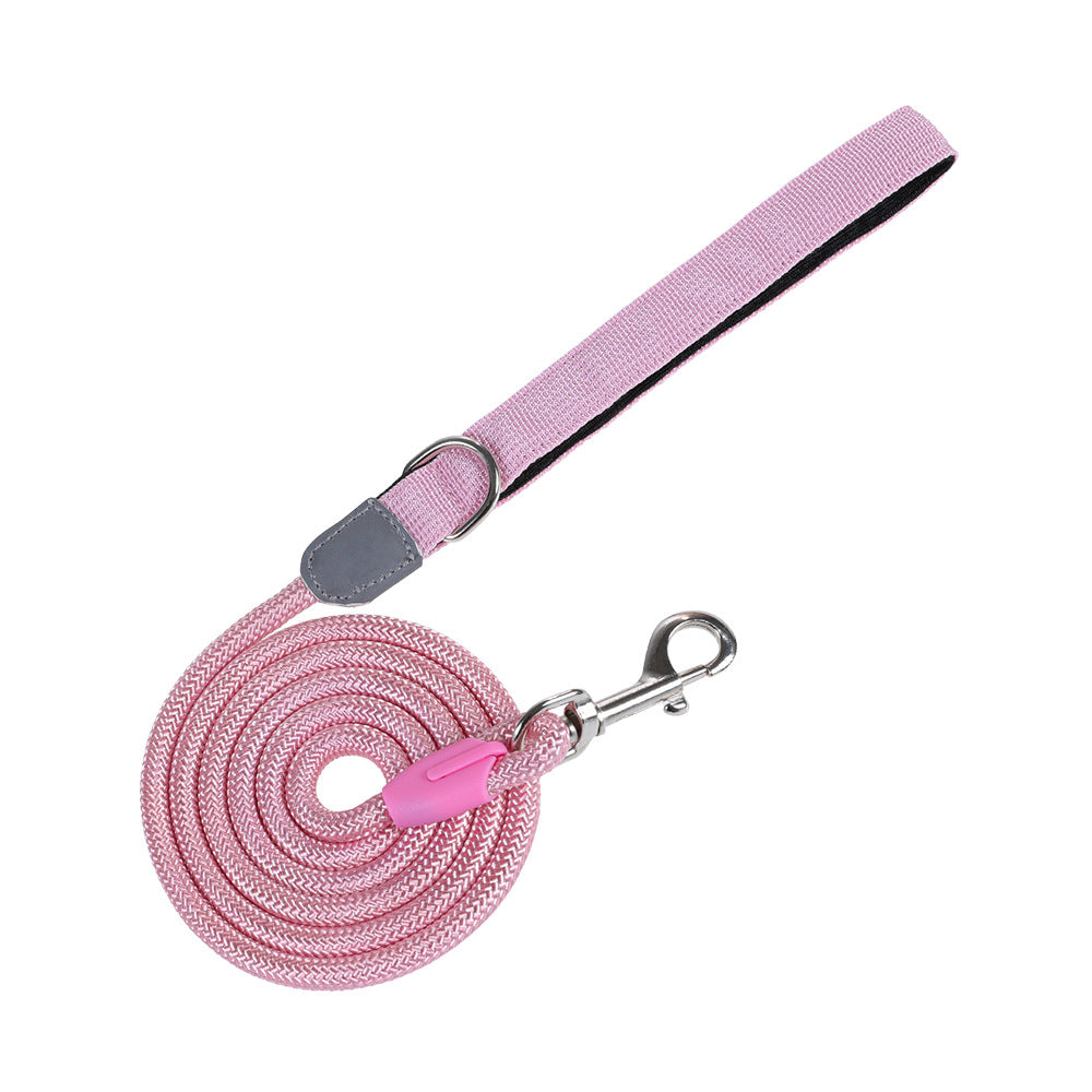 Dog leash, crossbody cloud bubble foam grip contrasting color P rope, puppy out pet walking dog rope