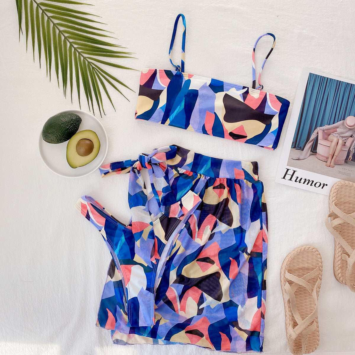 Bikini new foreign trade sexy swimsuit bikini women's split swimsuits three-piece set