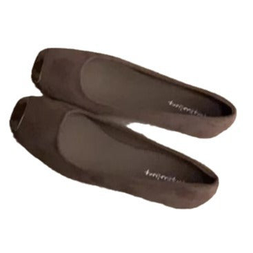 Korean version of design flat shoes spring and summer French casual women's shoes one-pedal temperament single Beanie shoes shallow mouth slippers