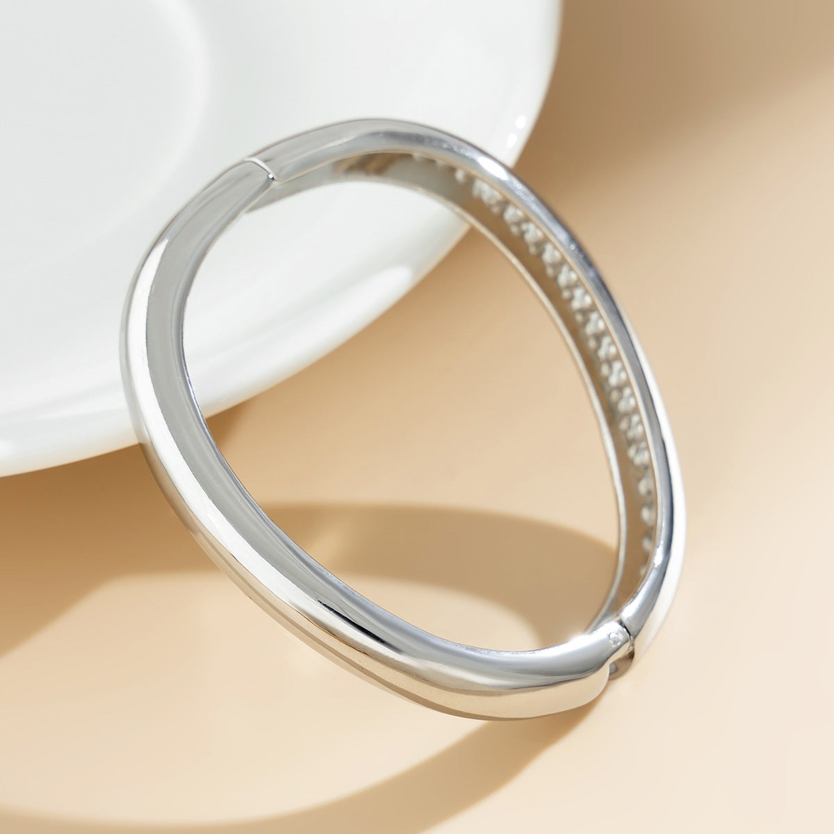 European and American jewelry, design sense exaggerated smooth surface high sense square notch irregular bracelet bracelet