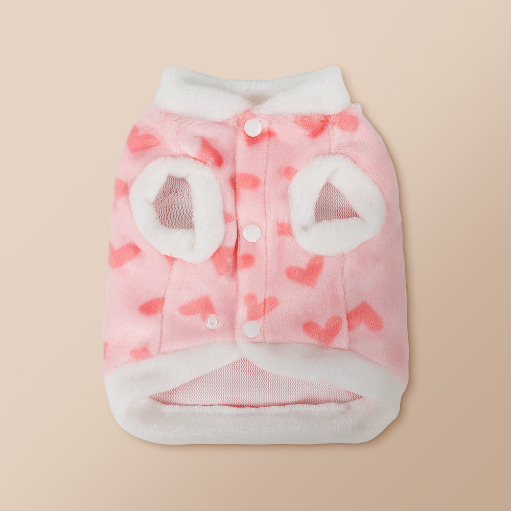 Cute autumn and winter dog bear vest vest vest can be towed simple wind small dog cat pet clothes dog toy