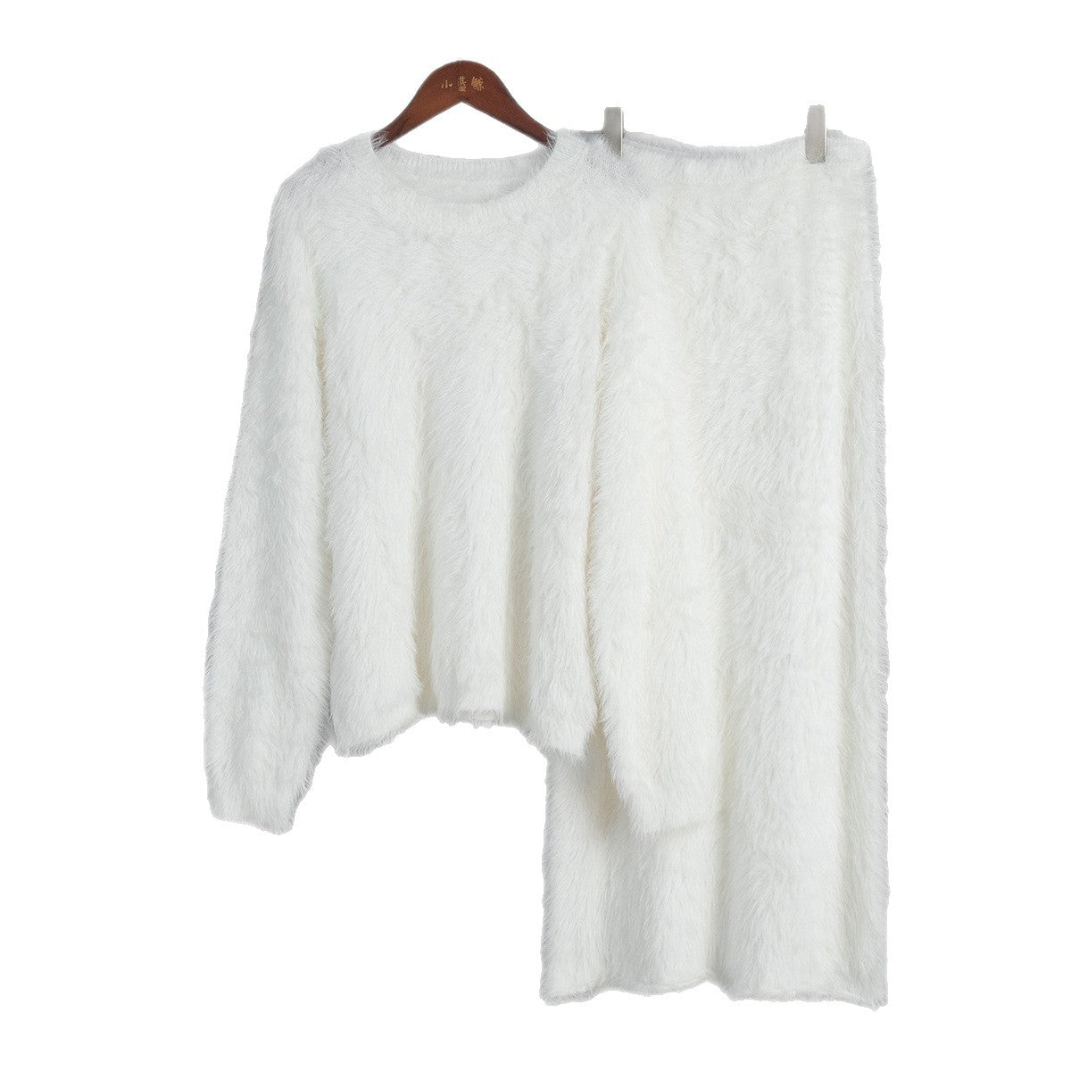 Pullover sweater skirt set, European, American autumn and winter Ins style knitting two-piece sweater set, women suits