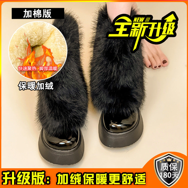 Short boots slim Martin boots pant tube boots women's summer new muffin thick-soled big head fashion stacking boots shoes