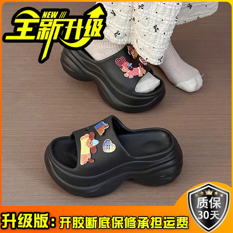 Fashion tribe summer island slippers women's outerwear spring and summer explosion EVA thick-bottomed beach one-word drag