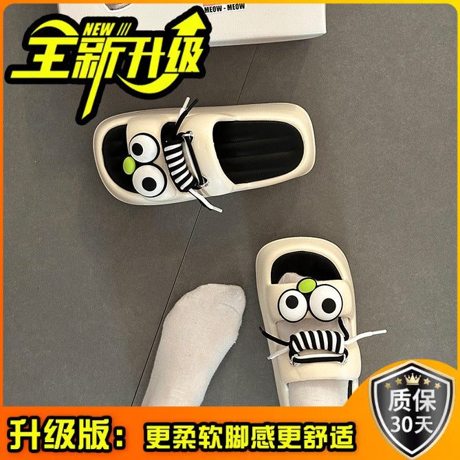 Fun ins clown fish slippers ladies summer cartoon decoration word sandals go out versatile casual