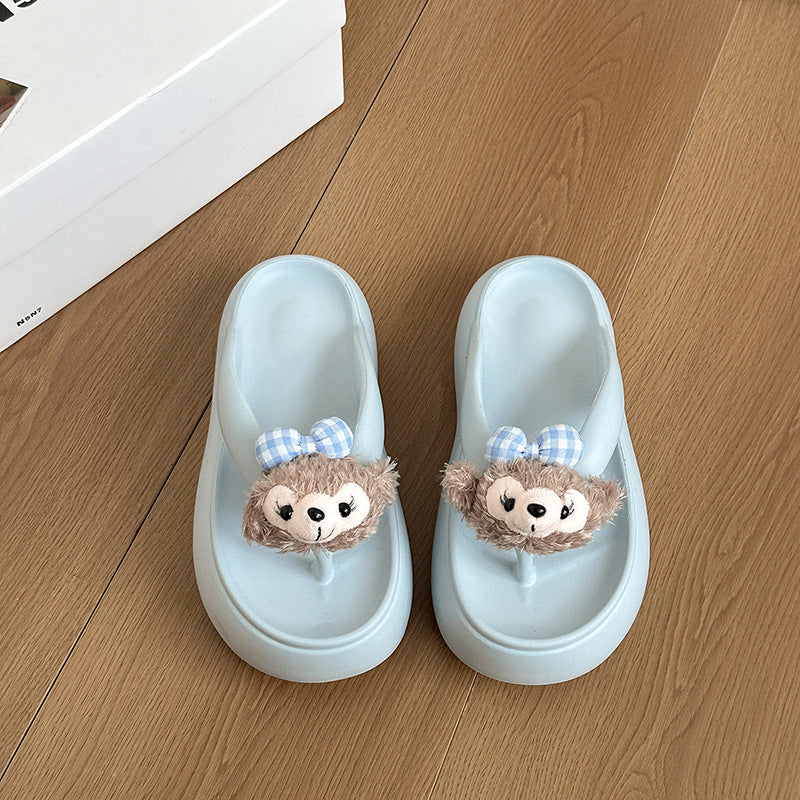 Shirley Mei flip-flops thick-soled slippers spring and summer new cool slippers outer wear high-end flip-flops cross-border explosion