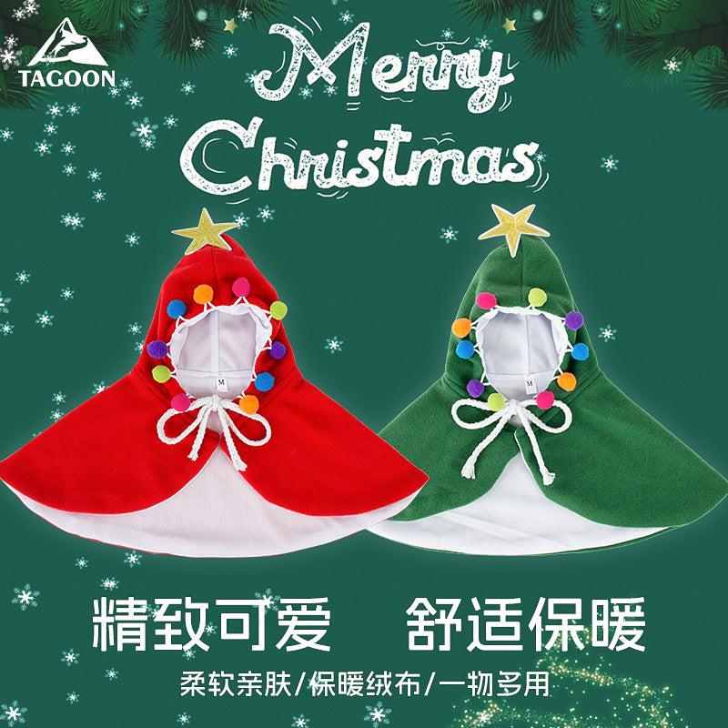 Christmas dress up, magic hooded cape, dog, cat, transformation cape, warm pet supplies Halloween dog toy cat toy
