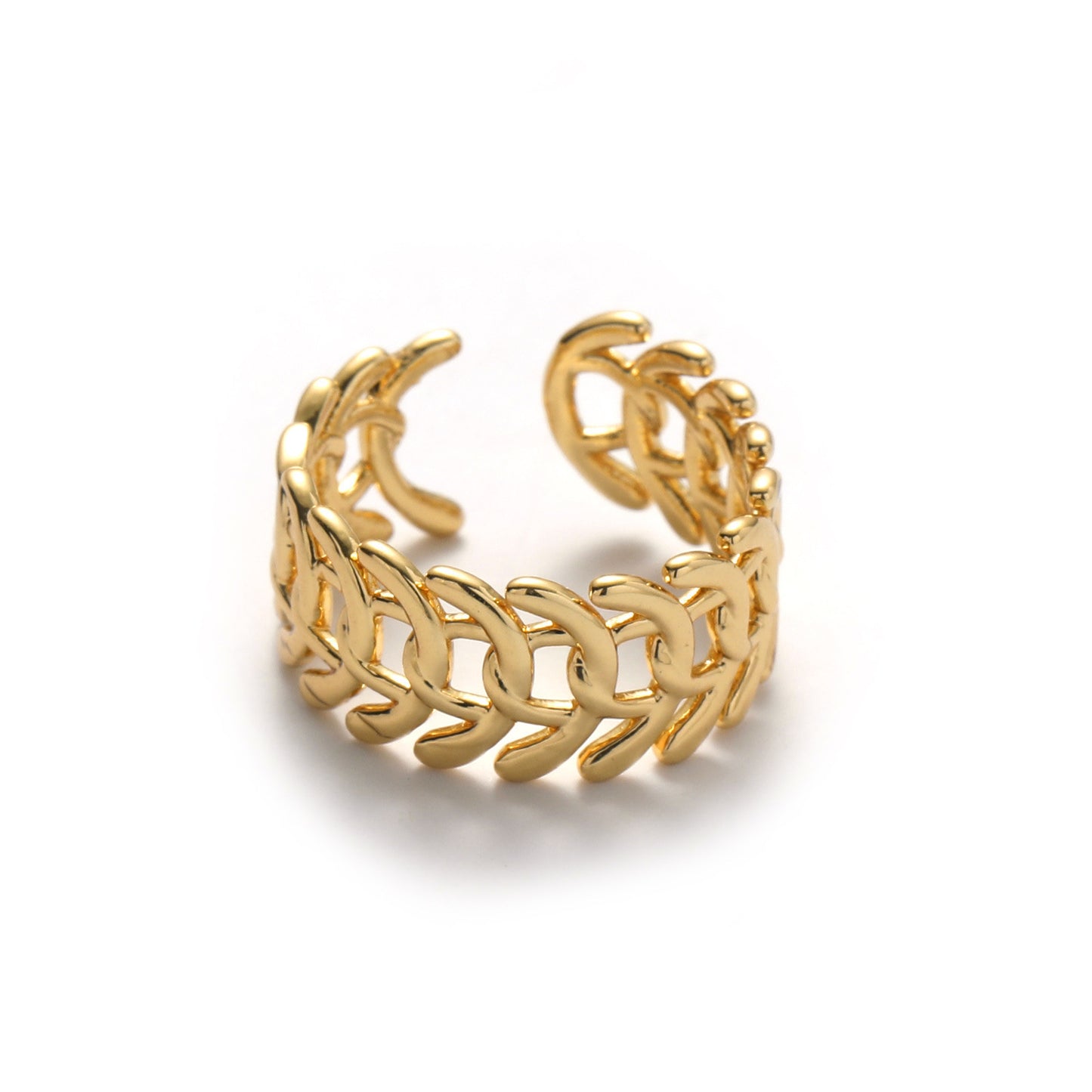 Design sense niche light luxury gold-plated irregular ring women's fashion light luxury simple versatile opening adjustable rings