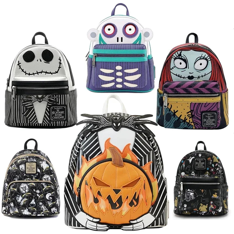 Nightmare Before Christmas Jack Pumpkin Glow Head Mini Backpack bag