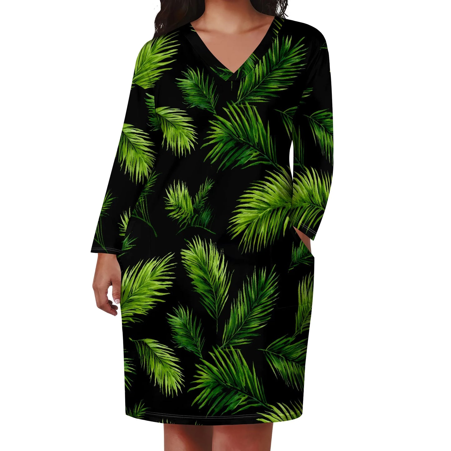 Maxi Dress for Women V Neck Casual Sleeve Wrap Sexy Long Dresses Floral with Belt