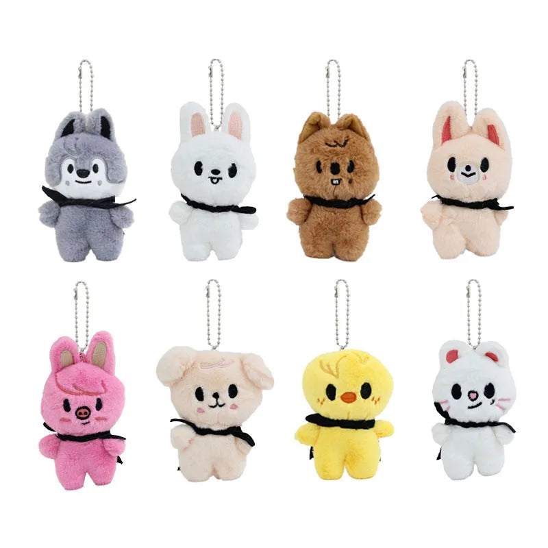 New KPOP Skzoo Plush Keychain Korean Ide Pendant Toy Keychain Fan Collection Giftsol Felix HyunJin Jisung Plush Cartoon
