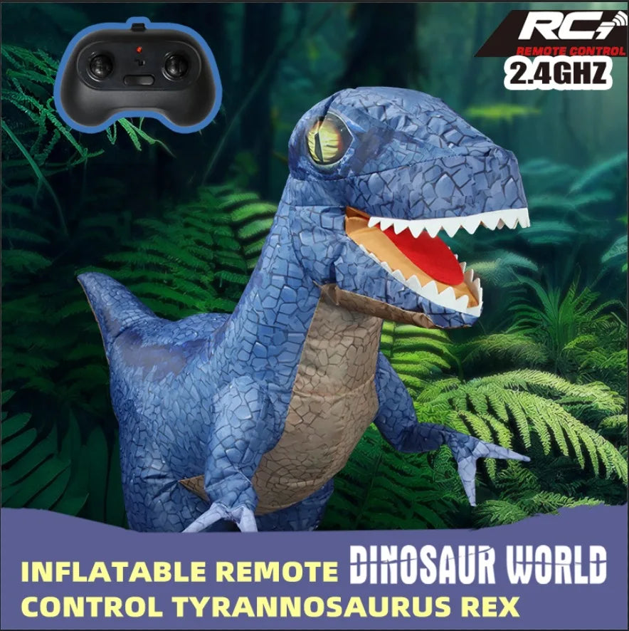 Remote control dinosaur inflatable toy children's model toy large tyrannosaurus rex simulation electric charging sound trick