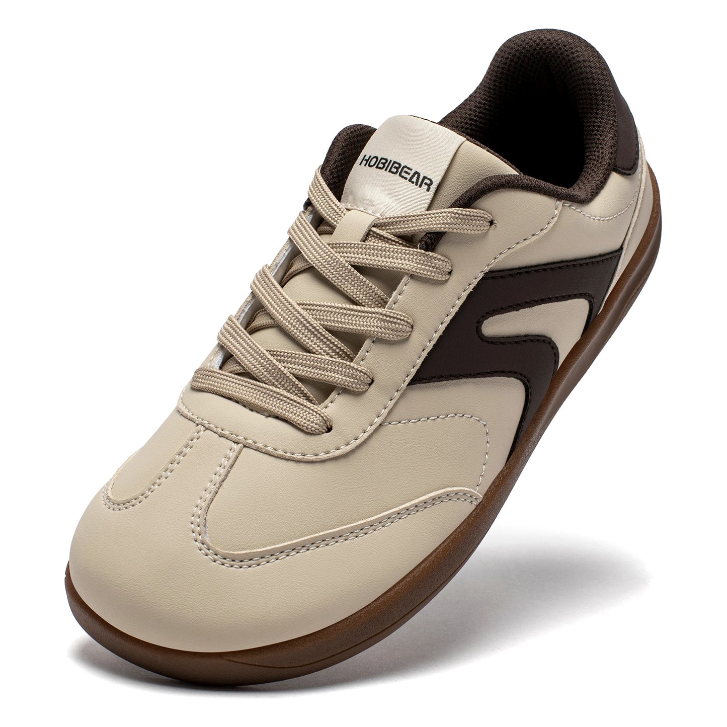 Manufacturer HOBIBEAR Wide Toe Shoes Unisex Artificial Leather Barefoot Sneakers Casual Retro Zero Drop Shoes for Women Men Sneakers