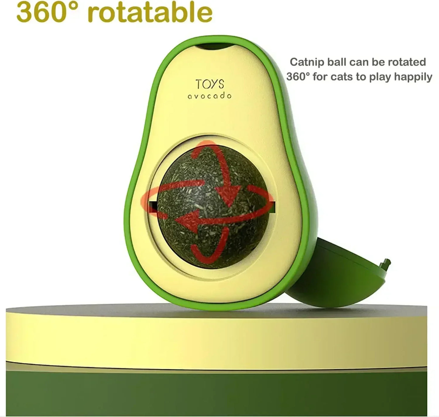 360° Rotation Cat Toy Catnip Creative Teeth Cleaning Toy Cat Chewing Toy Kitten Nutrition Energy Ball Pets Accessories Supplies cat food