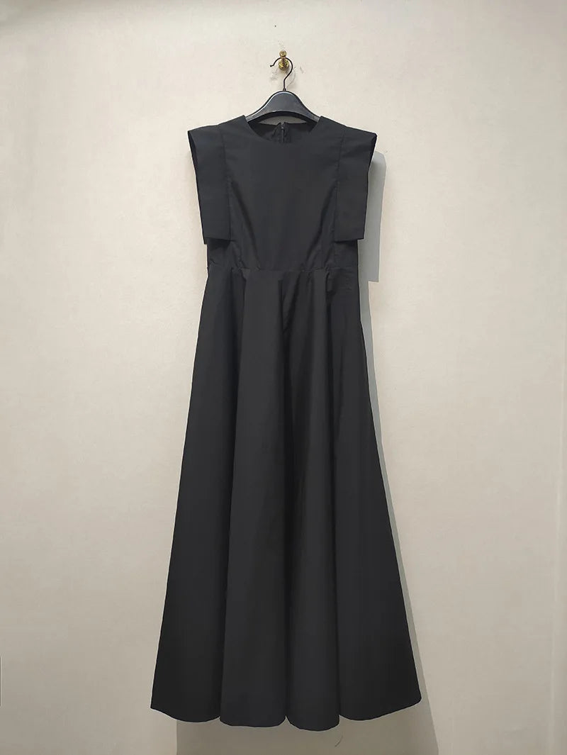 Neploe Simple Solid Color Sleeveless Robe Femme Japanese Fashion Commuter Dresses Loose Breathable Comfortable Long Vestidos