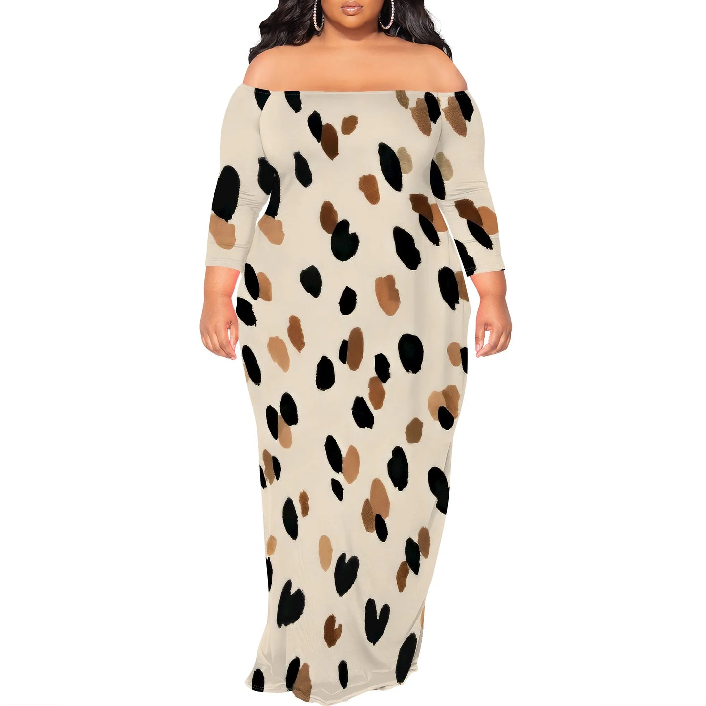 Maxi Dress for Women V Neck Casual 3/4 Sleeve Wrap Sexy Long Dresses Floral with Belt
