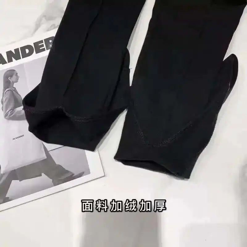Casual High Elastic Waist Cross Patchwork Design Pencil Pants For Women Stretch Black Trousers Autumn Female pant