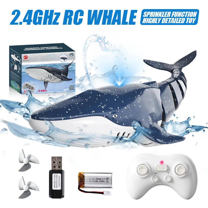Smart RC Shark Spray Water Electric Whale Kids Toy Remote Control crocodile Animal Bath Tub Pool lakes Electric Kids Toy gift