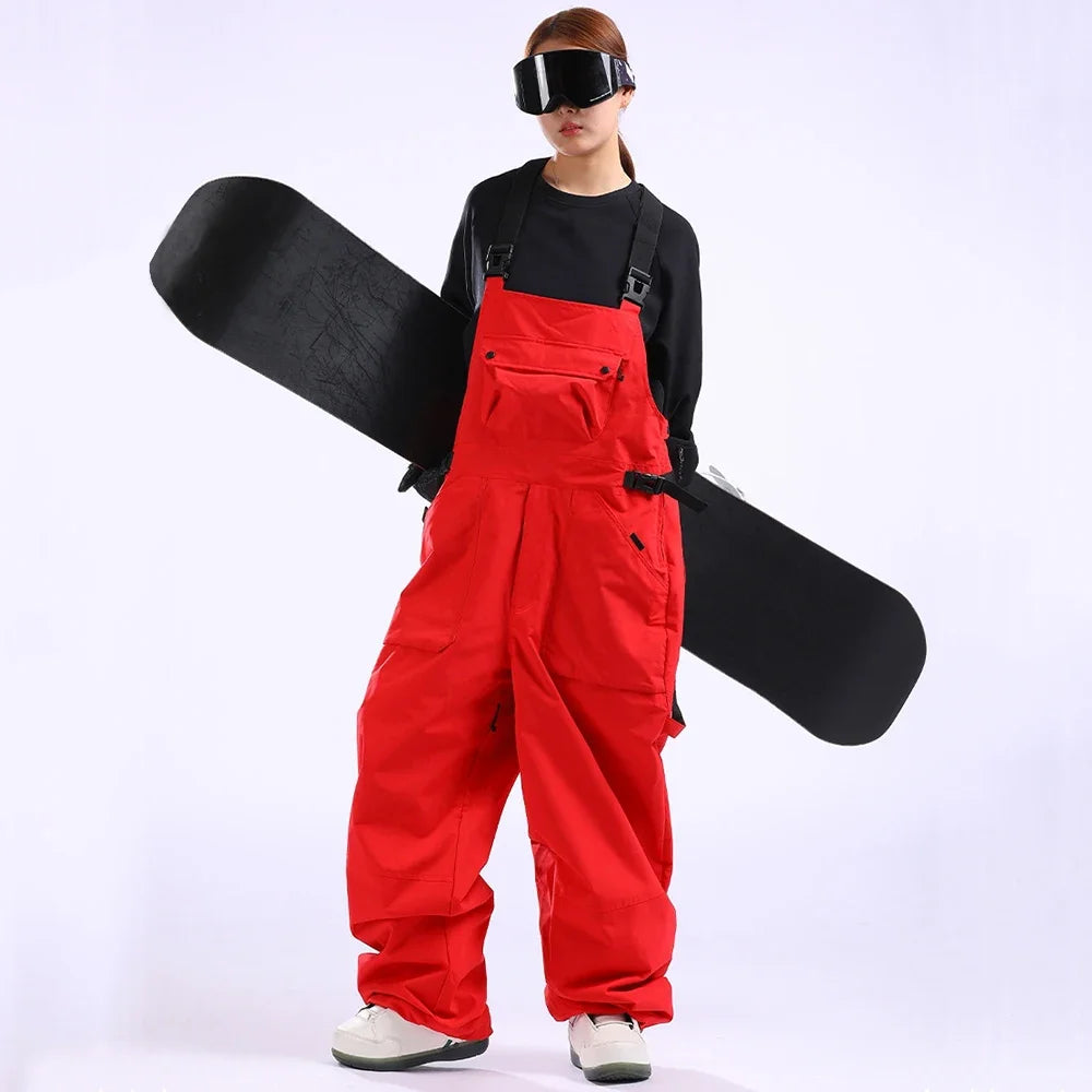 Winter Skiing Pants Windproof Snow Overalls Outdoor Sport Waterproof Clothes Women Loose Ski Trousers Snowboard Cargo Pant