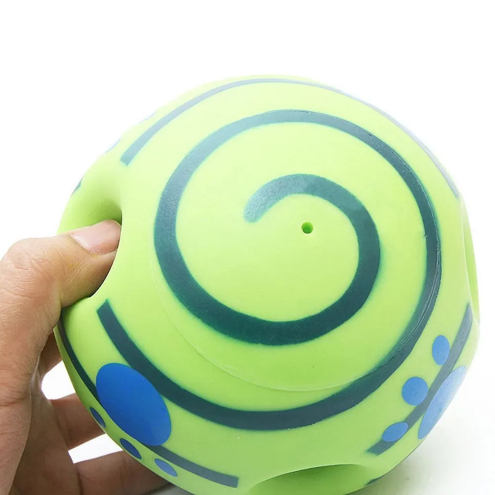 14CM Ball Interactive Dog Toy Fun Giggle Sounds Ball Puppy Chew Toy Wobble Wag Giggle Ball Dog Play Ball Training Sport Pet Toys