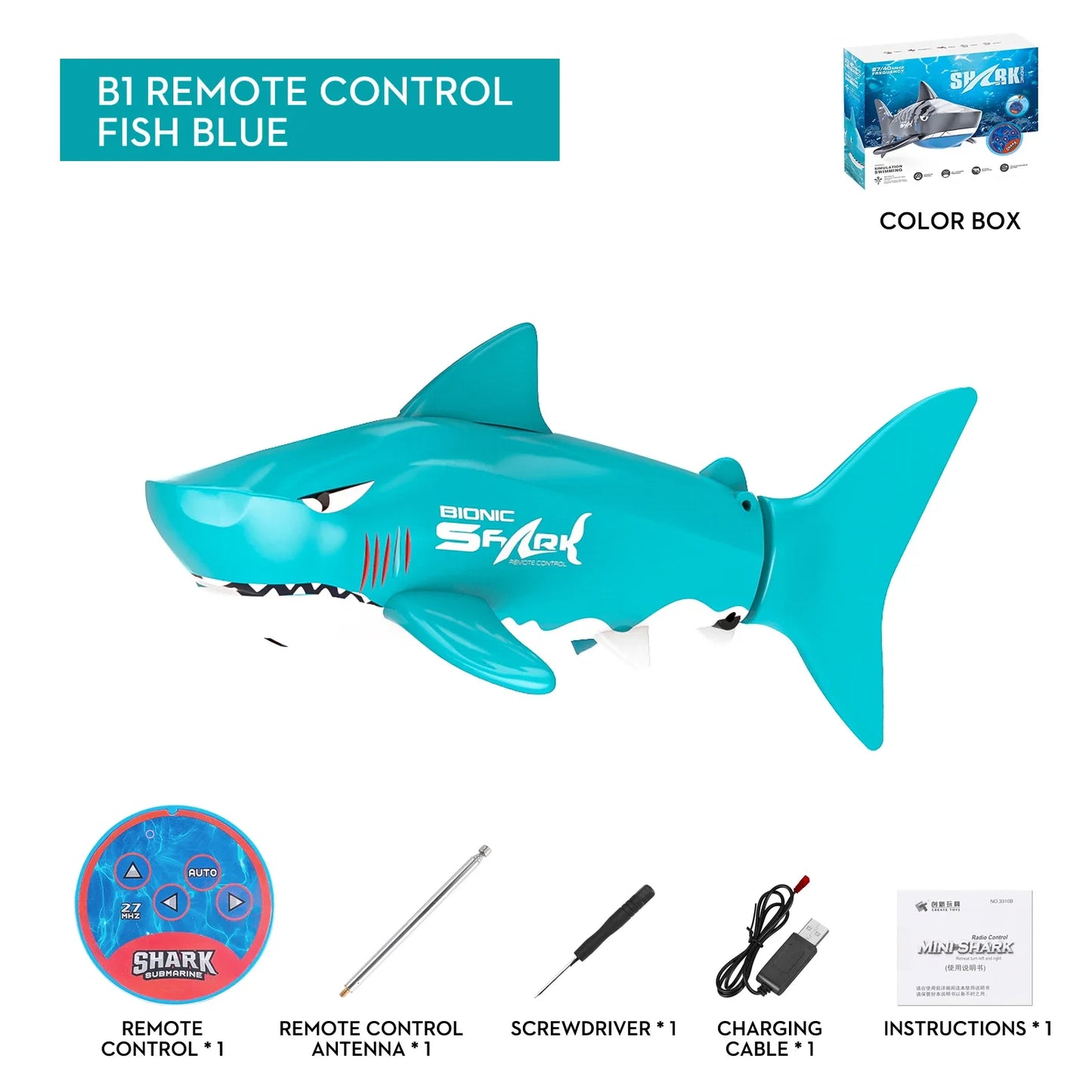 RC Shark Spray Water Electric Whale Kids Toy Remote Control Dolphin Animal Bath Tub Pool Simulation Submarine Fish Game