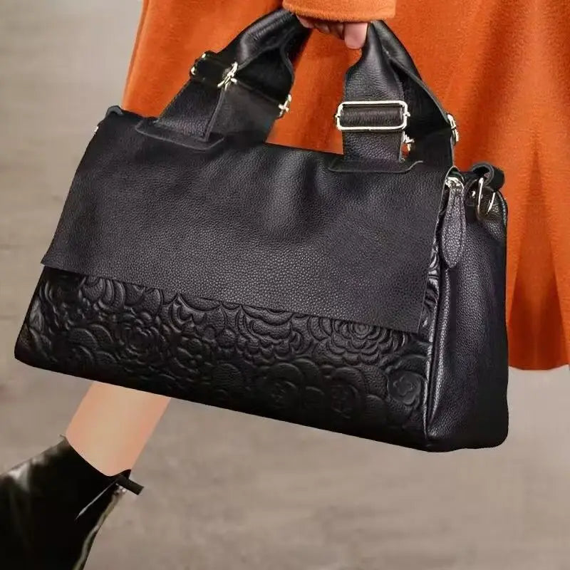 New Fashion Leopard Women Handbags Genuine Leather Shoulder Bags Female Brand Luxury Real Natural Leather Crossbody Bag