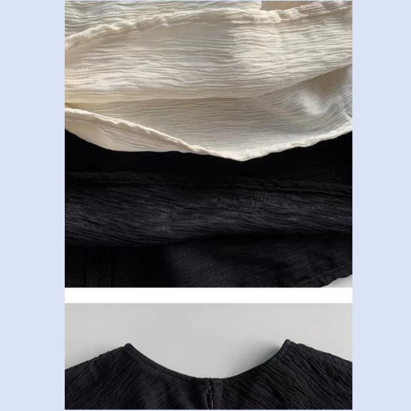 early spring temperament elegant texture pleated waist hanging comfortable and easy to maintain simple long dress