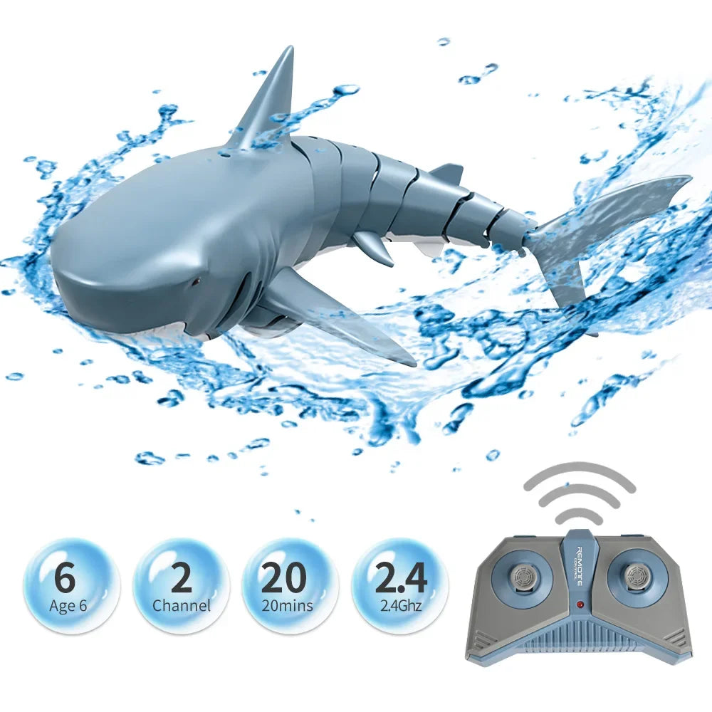 RC Shark Spray Water Electric Whale Kids Toy Remote Control Dolphin Animal Bath Tub Pool Simulation Submarine Fish Game