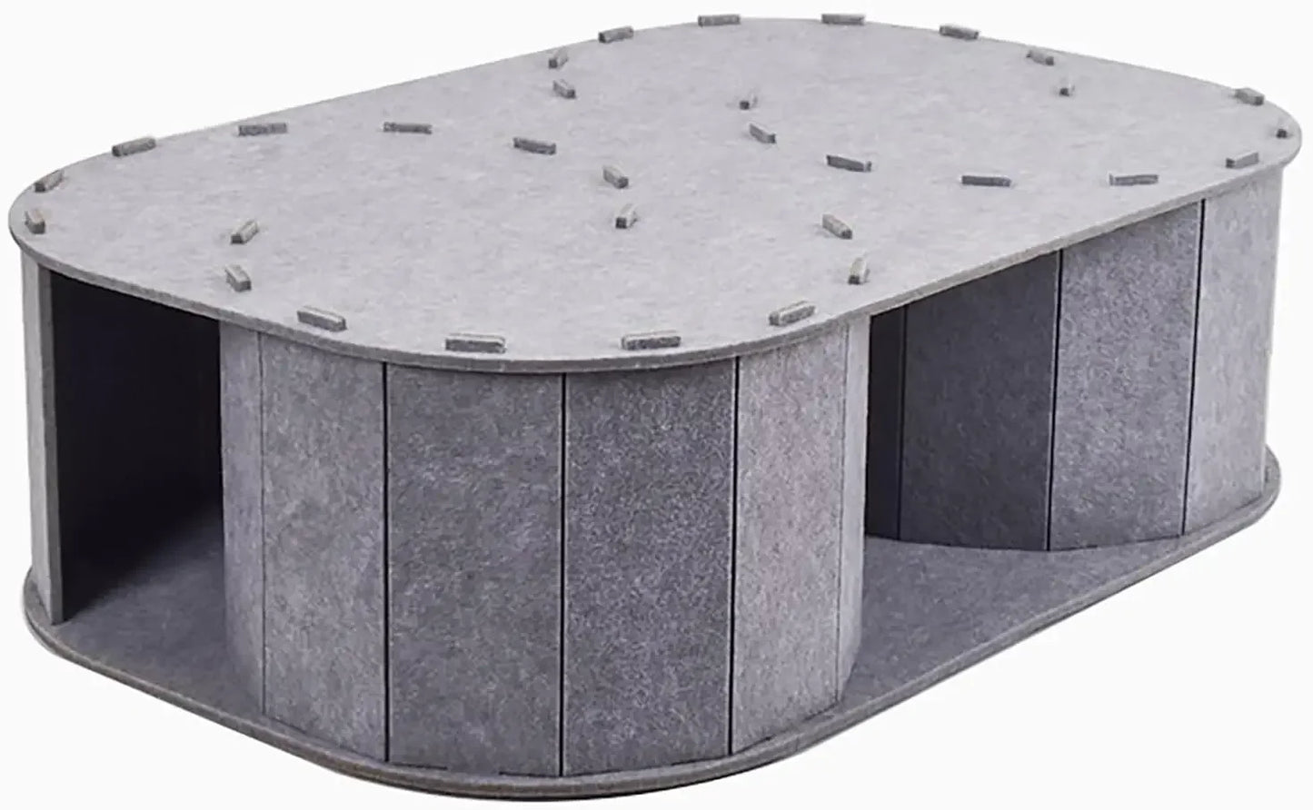Cat Tunnel Bed for Indoor Cats - Peekaboo Cat Cave with S-Shaped Maze, Multi-Exit Felt Scratching Tunnel & Cozy Hideaway, cat toy