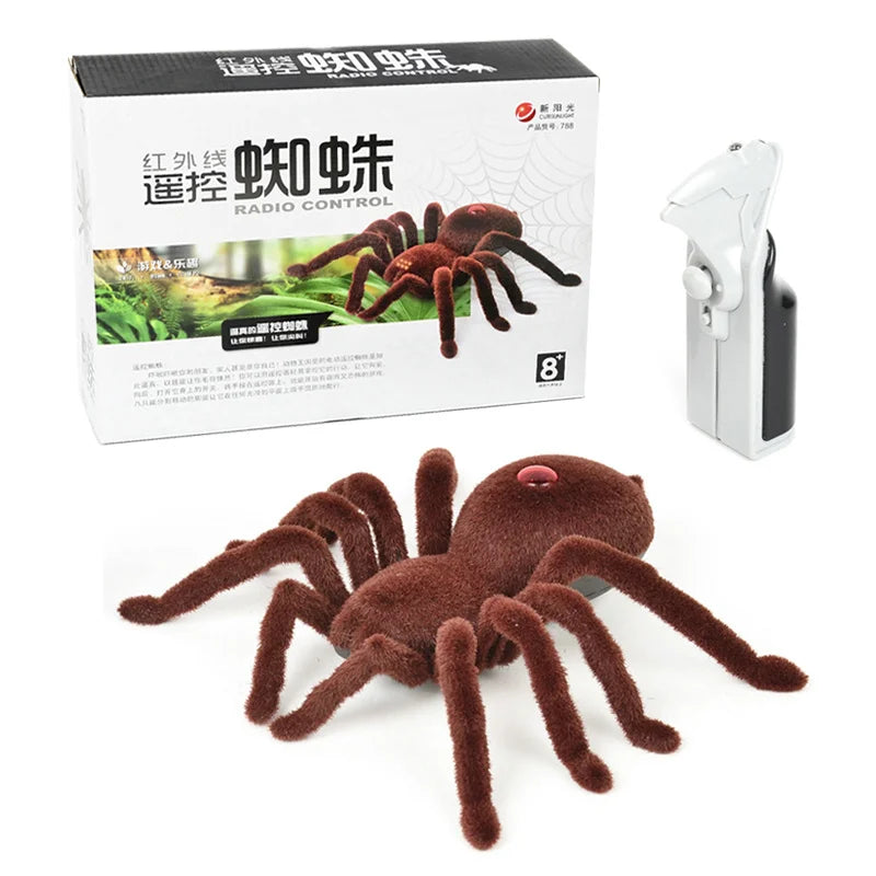 Free Shipping High Quality Halloween Remote Control 11 2CH Infrared Realistic RC Spider Toy Prank Gift Gags Practical Jokes