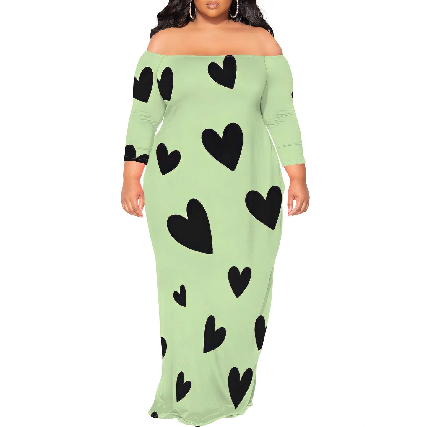Maxi Dress for Women V Neck Casual 3/4 Sleeve Wrap Sexy Long Dresses Floral with Belt